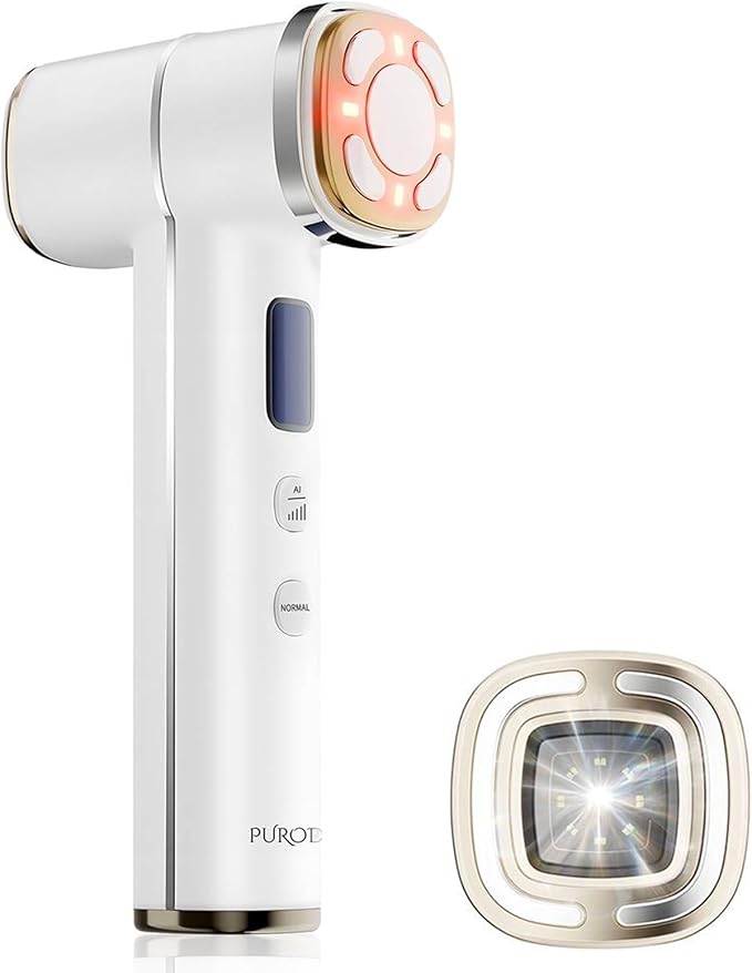 AI-Powered Custom Skincare Facial Device with Red Light Therapy for Anti-Aging, Firming, Lifting & Better Absorption, Face Massager Tool Paired with HD Camera to Detect Skin Condition
