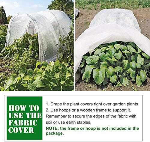 Plant Covers Freeze Protection 10 ft x 30 ft Floating Row Cover 1.5oz/yd² Garden Fabric Plant Cover for Winter Frost/Sun Pest Protection (10FT X 30FT) - Image 5