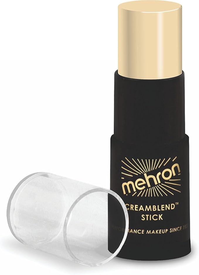Mehron Makeup CreamBlend Stick | Professional Face Paint, Body Paint, & Foundation Cream Makeup | Perfect for Stage, Screen, Special FX, Cosplay, Drag, and Halloween | .75 oz (21 g) (Light 0)