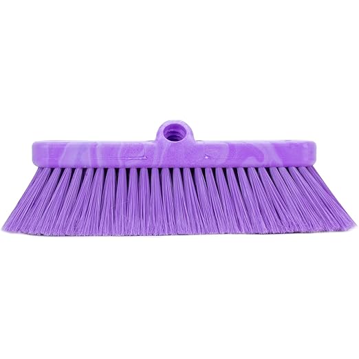 SPARTA 41278EC68 Flo-Thru Plastic Wall Scrub Brush, Equipment Brush With Soft Nylex Bristles For Industrial Kitchens, Hospitals, Commercial Cleaning, 4 Inches, Purple