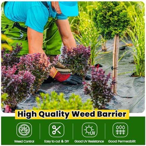 3ft x 300ft Weed Barrier Landscape Fabric Heavy Duty Premium Weed Control Fabric Durable & Eco-Friendly Weed Block Gardening Mat Landscaping Fabric - Image 2