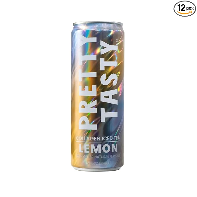 Pretty Tasty Radiance Collagen Tea - Beauty and Wellness - 10g Collagen Peptides Mix - (12 Pack) Lemon