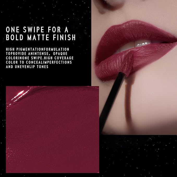 Eternal Lip Matte, 08 Avaris - Peachy Coral, One-Swipe Bold Matte Finish, High Pigment Full Coverage, Long-Lasting, Transfer-Proof & Smudge-Resistant Liquid Lipstick, Feather-Light Texture