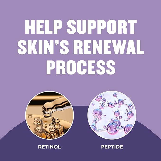 Gold Bond Age Renew Retinol Overnight Body & Face Lotion, Retinol Face and Body Lotion with Peptide Complex, 7 oz