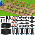 MIXC Greenhouse Micro Drip Irrigation Kit Automatic Irrigation System Patio Misting Plant Watering System with 1/4 inch 1/2 inch Irrigation Tubing Hose Adjustable Nozzle Emitters Barbed Fittings by MIXC