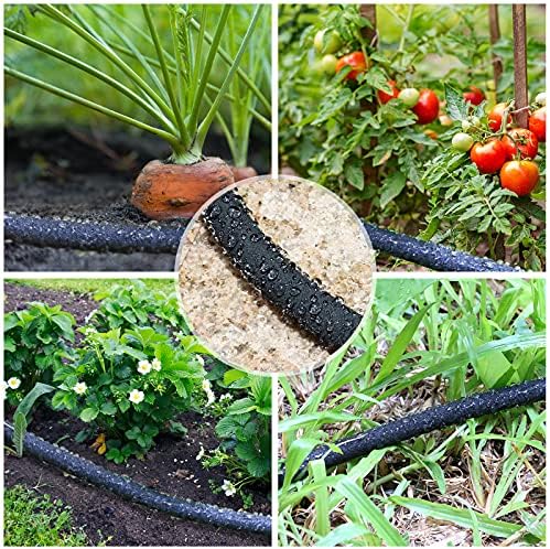 STYDDI Soaker Hose, 1/2" x 25 FT Round Rubber Garden Soaker Hose, Heavy Duty Water Seeper Soaker Hoses for Foundation Watering, Garden Beds, Garden, Lawn and Plants - Image 6