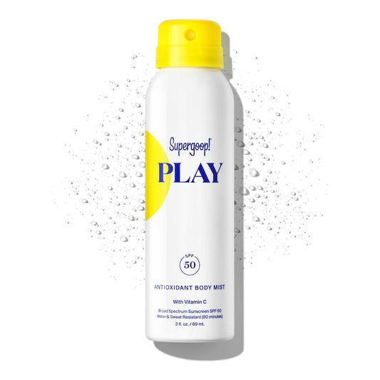 Supergoop! PLAY Antioxidant Body Mist w/Vitamin C - 3 fl oz - SPF 50 PA++++ Broad Spectrum Sunscreen - Body Spray - Great for Active Days