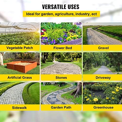 Happybuy 3FTx300FT Weed Barrier Landscape Fabric Heavy Duty 3.2OZ, Woven Weed Blocker Gardening Mat, Garden Weed Control Fabric, Geotextile Drainage Fabric, Driveway Fabric Landscaping Ground Cover - Image 6
