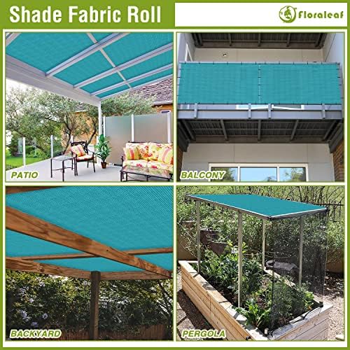 8'×21' Sun Shade Cloth Outdoor 95% UV Block Sunblock Shade Cover Fabric Roll Privacy Screen Fence for Pergola, Carport, Patio, Deck, Awning, Garden, Yard, Balcony, Backyard, Turquoise - Image 5