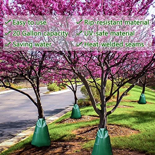 Tanzfrosch 10 PCS 20 Gallon Tree Watering Bags Reusable Heavy Duty Slow Release Tree Irrigation System for Trees, Premium PVC Tree Drip Irrigation Bags - Image 7