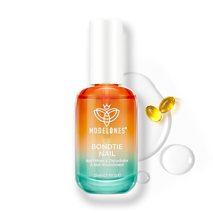 modelones Nail Dehydrator and Primer, 3-in-One Vitamin A+ E & Keratin Nourishing Prep for Nail Glue Acrylic & Gel Nails