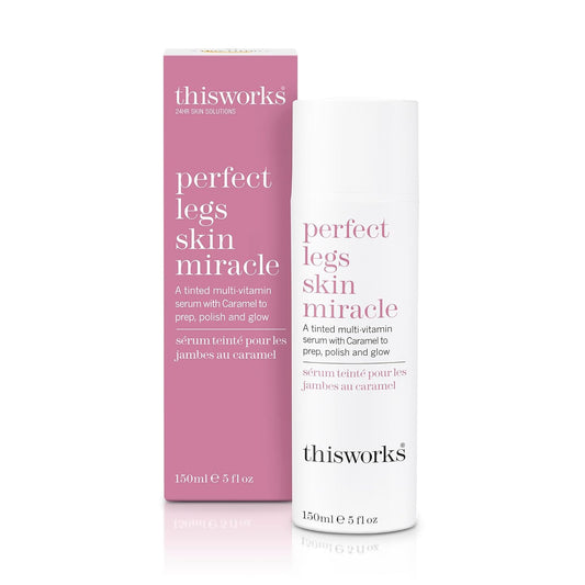 THISWORKS Perfect Legs Skin Miracle: Tinted Serum with Vitamin C & E for Radiant, Sun-Kissed Glow, Evens Skin Tone & Reduces Imperfections, 5 fl oz