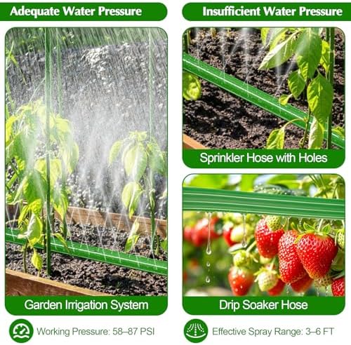 Sprinkler Hose with Holes, 150FT (75FT x 2) Heavy Duty Flat Soaker Hoses - Image 5
