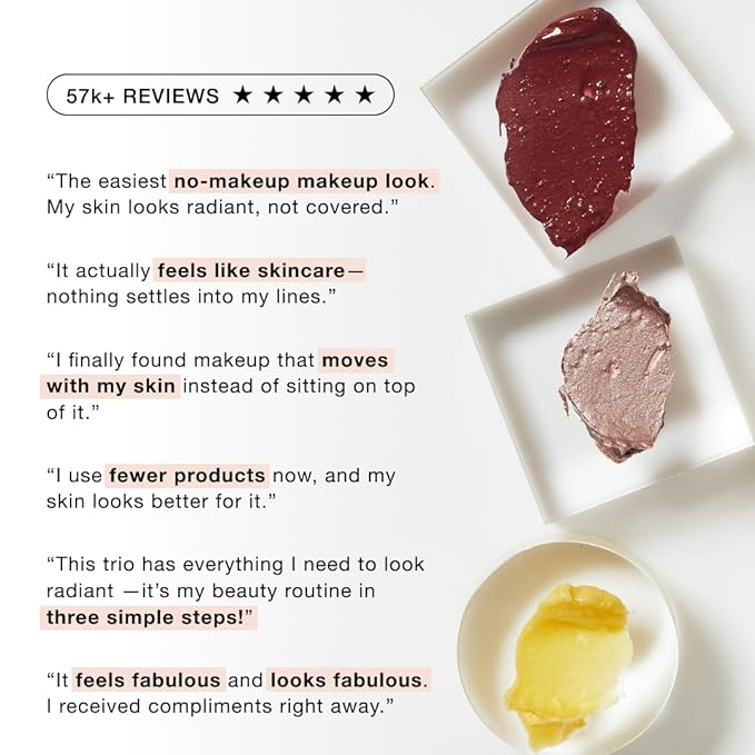 Boomstick Trio ® Color 3 Pack Cream Blush Makeup, Color Blush Stick, Highlighter Stick & Moisturizer for Cheeks, Eyes & Lips, Blendable Vegan Boom Sticks by Cindy Joseph for Older Women, BOOM Beauty