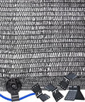 Black 30% Shade Cloth, 20ft x 10ft Sunblock Fabric UV Resistant with Clips by Roshad