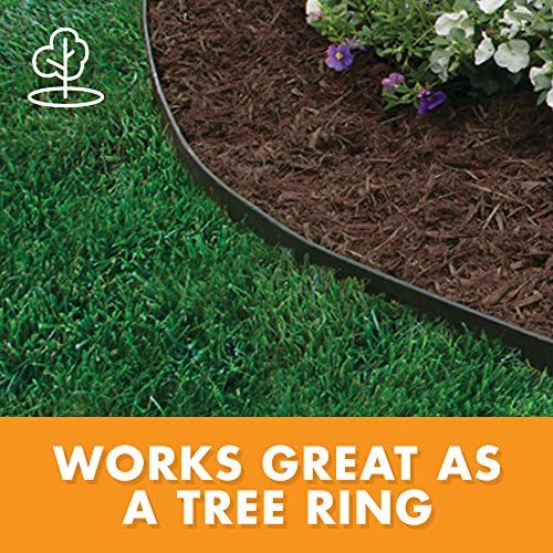 EasyFlex No-Dig Landscape Edging with BONUS Anchoring Spikes, 1.5 in. Tall Straight Top Plastic Garden Border, 100 Foot Kit, Black - Image 4