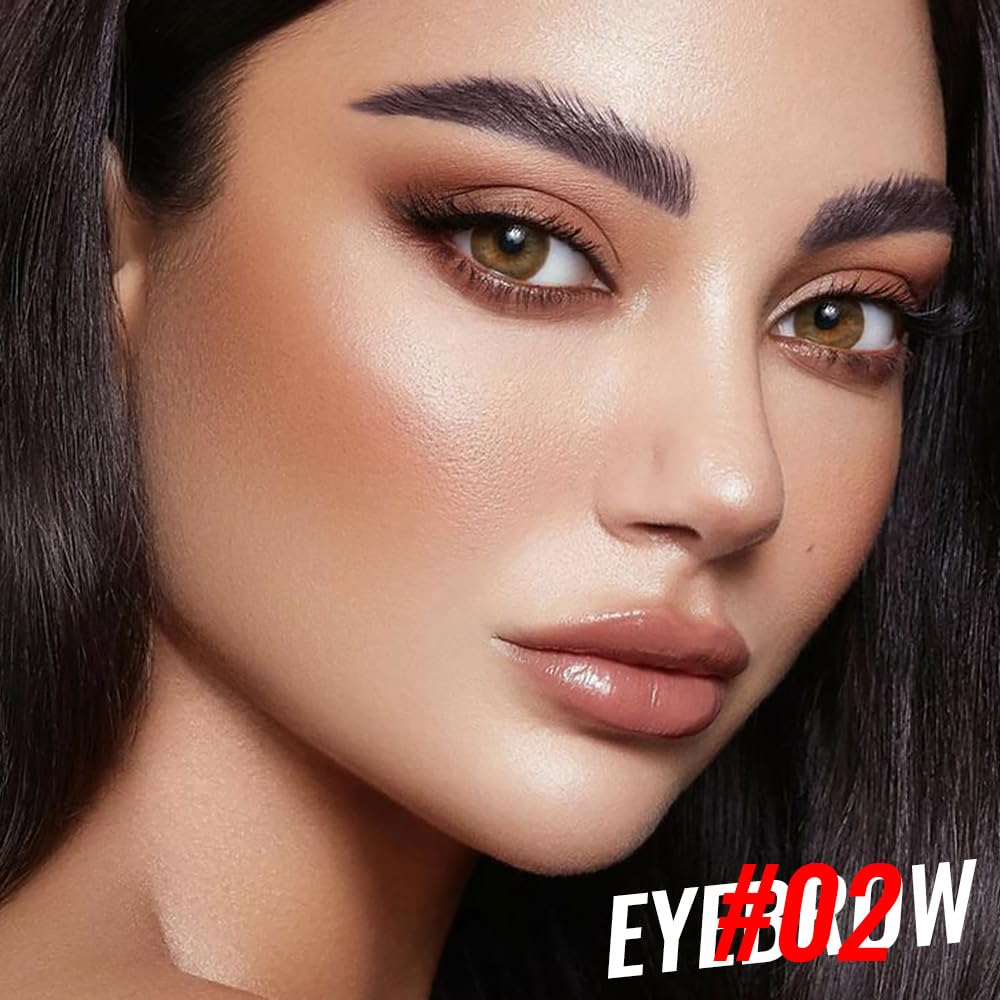 evpct 2-in-1 Tinted Brow Gel & Clear Brow Setting Glue Eyebrow Gel Kit - Strong Hold 24HR Waterproof Smudgeproof Eyebrow Makeup for Natural Soft Full Brows, Brows Enhancer Mascara Makeup - Dark Brown