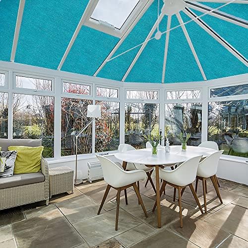 Ifenceview 4' x 61' Turquoise Shade Cloth Fabric Mesh Net for Window Balcony Deck Patio Yard Pergola Gazebo Garden Bed - Image 5