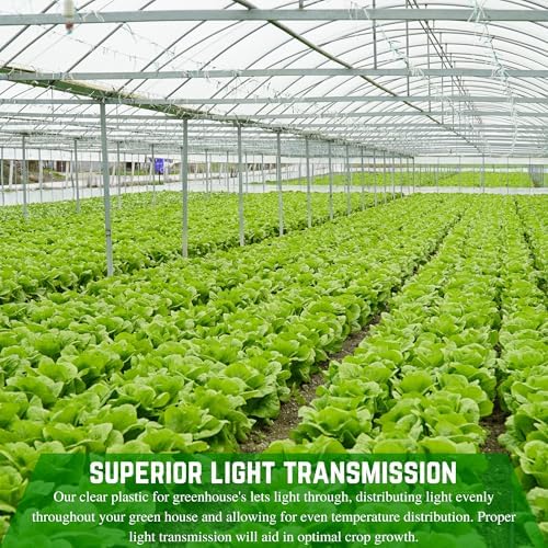 Farm Plastic Supply - String Reinforced 4 Year UV Resistant 10 mil Clear Greenhouse Plastic Sheeting - 4 Year UV Resistant Polyethylene Greenhouse Film, Hoop House Green House Cover (6' x 50') - Image 6