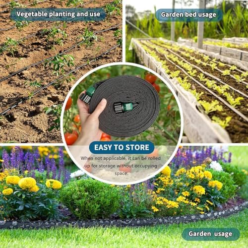 Flat Soaker Hose 25FT 2-Pack for Garden Beds - Image 5