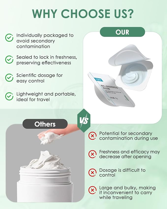 Rare Ginsenoside Oil Control And Purifying Clay Mask,Deeply Clean Pores,Soothe & Repair,Blackhead Removal,Exfoliation,For Oily,Combination & Acne-Prone Skin,10 Single-Use Boxes