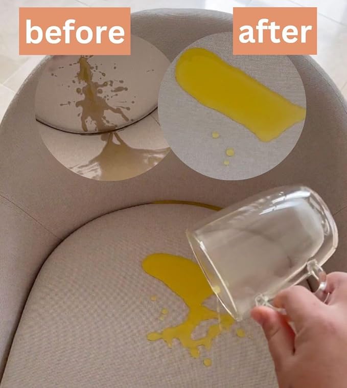 Fabric Protector and Stain Resistant Spray - Upholstery Fabric Spray for Stain Guard for Carpet, Shoes, Couch, Sofa - Non Toxic Water Based Furniture Protector - 25.4 Fl. Oz.