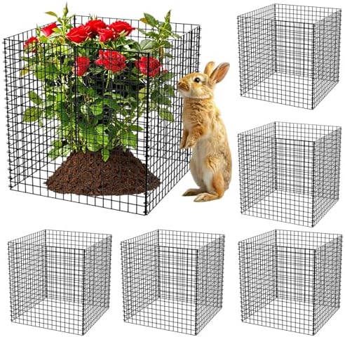 6 Pack Plant Protectors from Animals, 14.8" L x 14.8" W x 15.7" H by PREMILITY