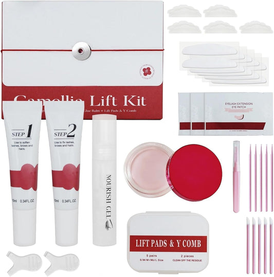 Upgraded Lash Lift Kit Professional - Eyebrow Lamination & Eyelash Perm Kit with High Adhesion Glue and Long-Lasting Curling Set, Gentle Formula for Sensitive Eyes