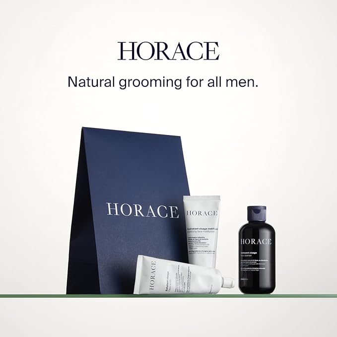 HORACE Mattifying Face Moisturizer for Men – 96.6% Organic & Natural Ingredients – No Silicones or Mineral Oils – Moisturising Cream for All Skin Types – Unscented, 75 ml