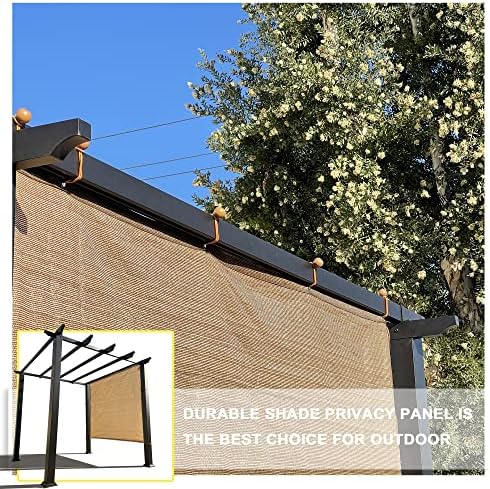Alion Home Sun Shade Panel Privacy Screen with Grommets on 4 Sides for Outdoor, Patio, Awning, Window Cover, Pergola (10' x 5', Walnut) - Image 6