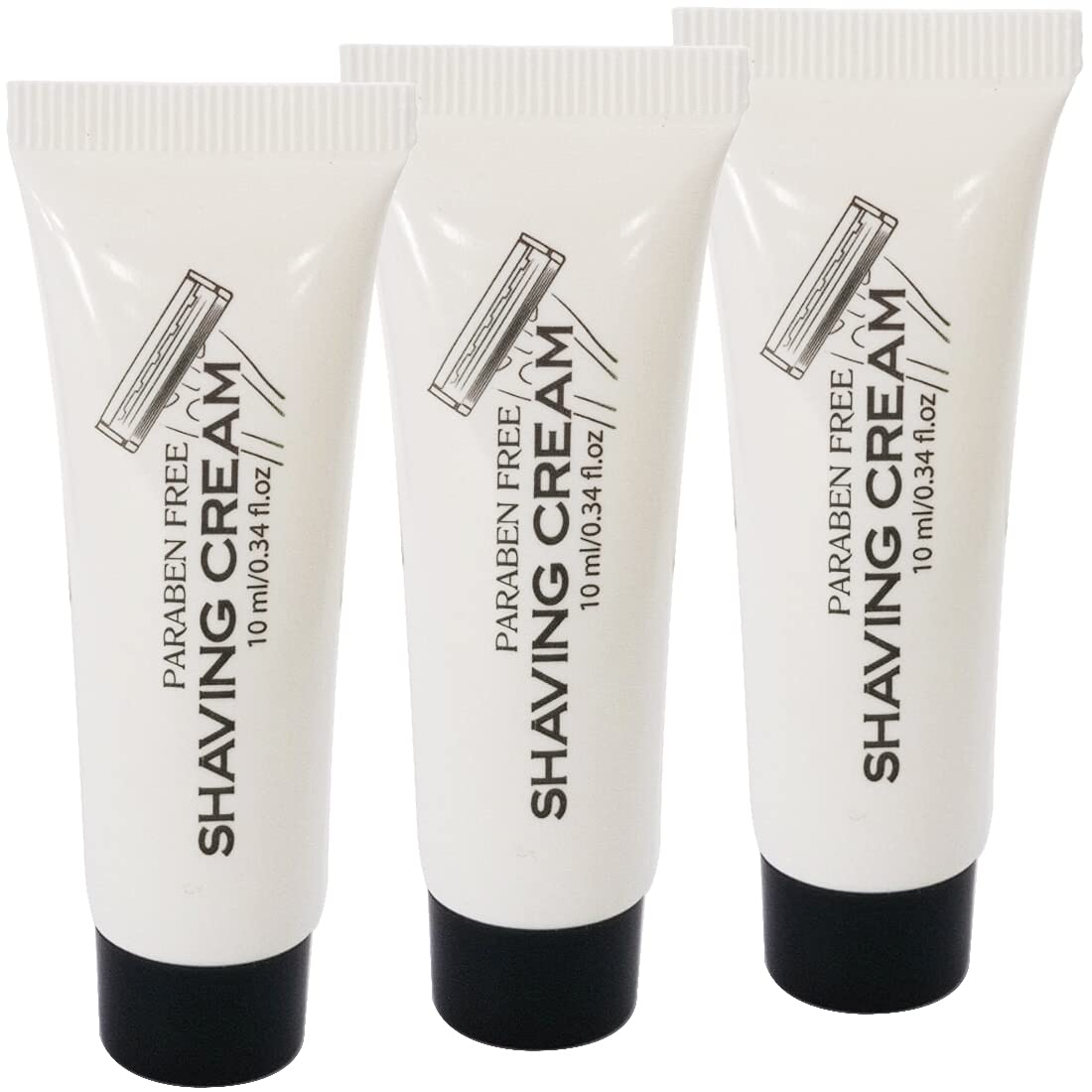 Shaving Cream Tubes - 10 mL, Pack of 48, Unscented - Travel Shaving Cream & Individual Packets for Men - Smooth Lather