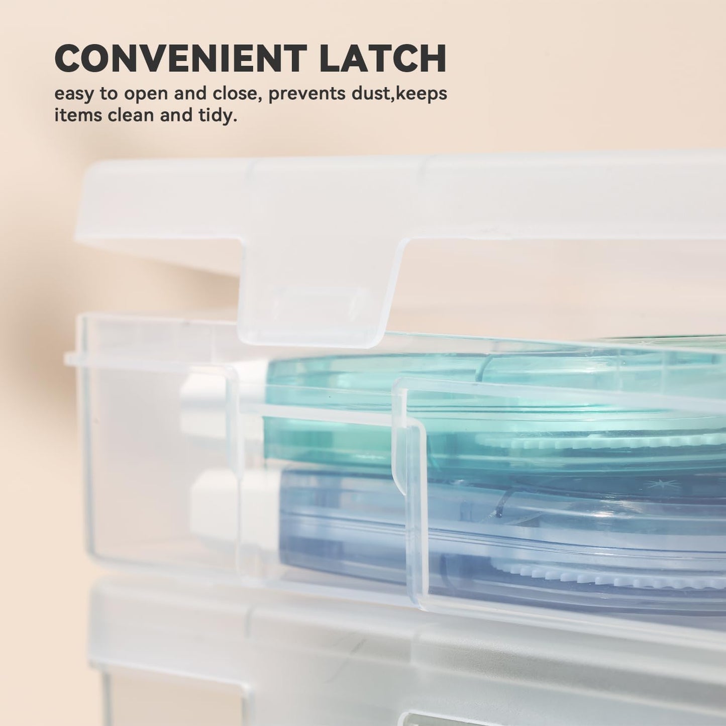 9 Pack Plastic Storage Containers Clear Arts & Crafts Storage Boxes & Organizers Stackable Containers With Lids For Organizin (Set 1)