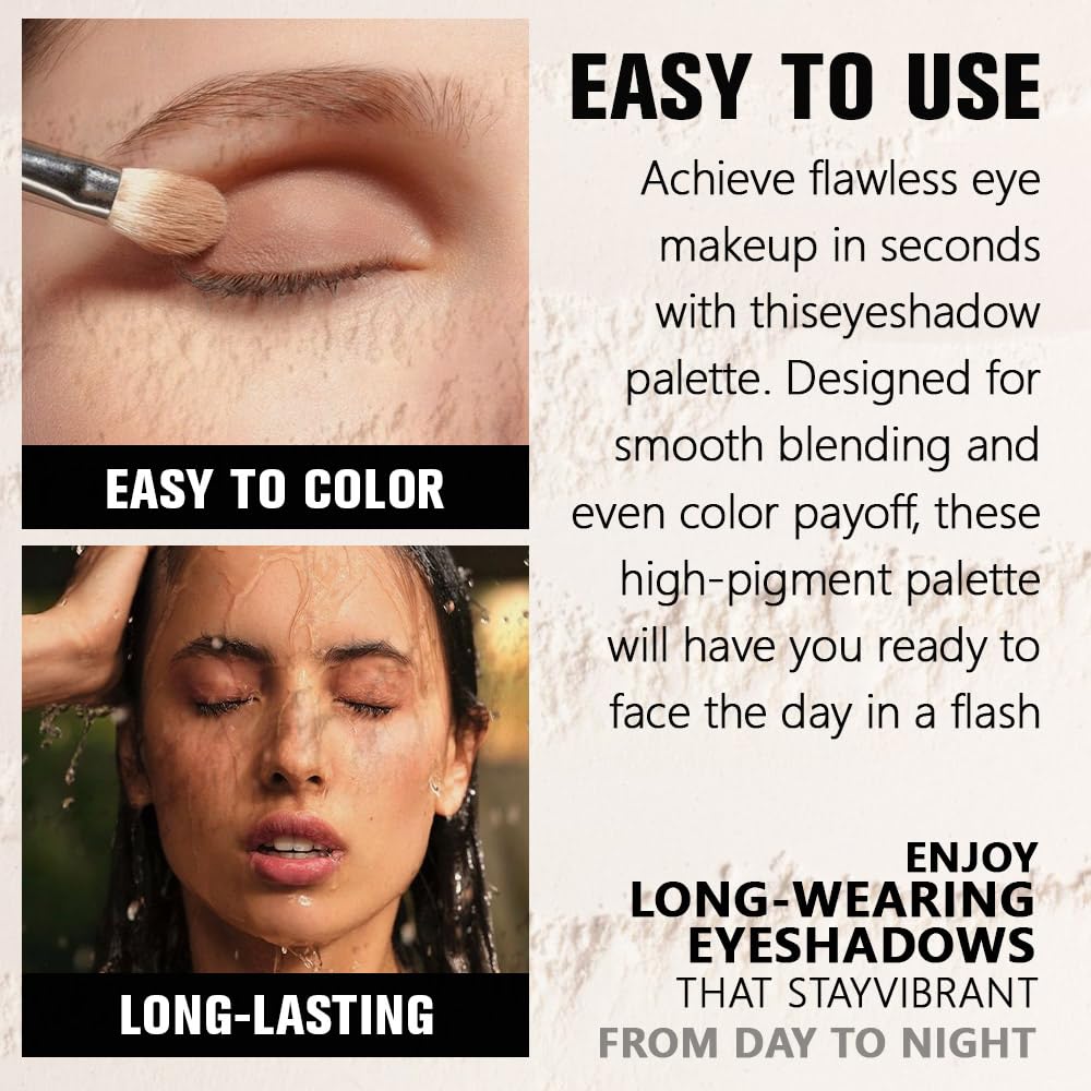 Single Matte Eye Shadow Palette Makeup, Mauve Taupe Matte Eyeshadow for Women, Monochrome Eye Shadow Makeup, Pigmented Waterproof Sombras Para Ojos, Vegan, Talc, Paraben & Cruelty Free, 25