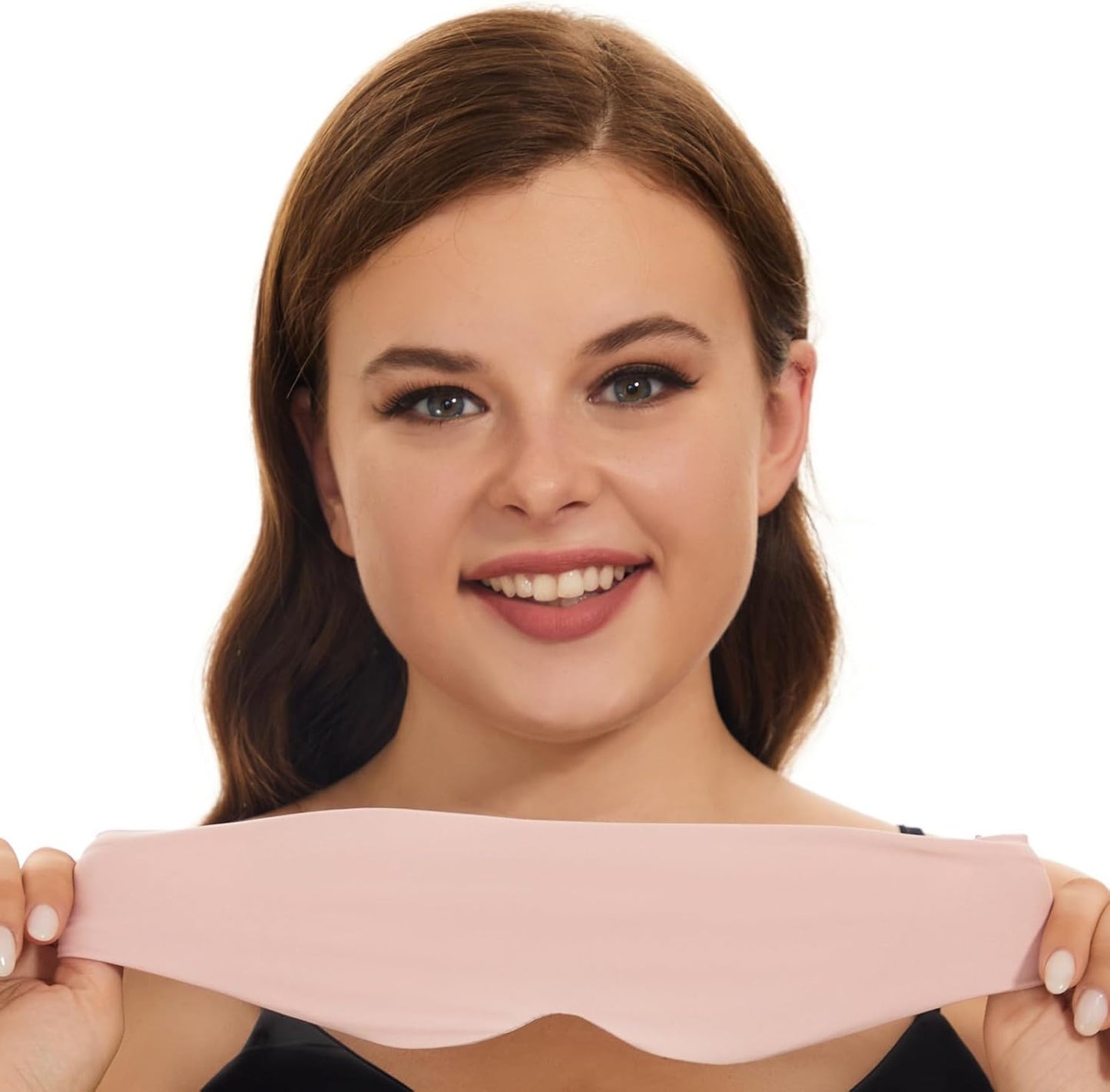 ALASKA BEAR Sleep Mask for Side Sleepers Patented Design, Cup-Shaped and Extra-Soft, 100 Blackout Eye Mask Shades Cover for Men and Women Home or Travel, Machine Washable, Pink