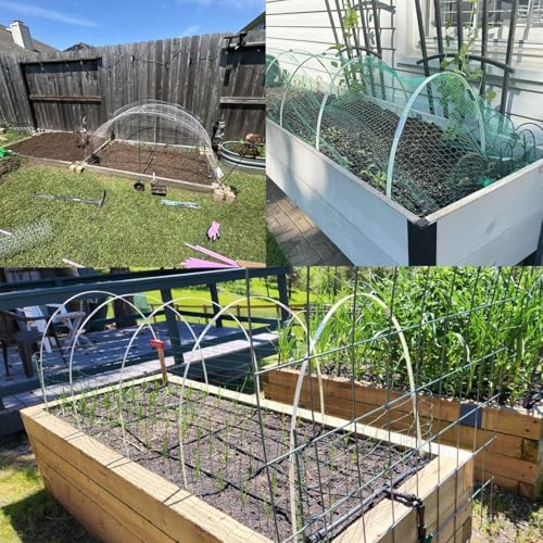 Garden Hoops 120pcs, Sunwuk Greenhouse Hoops for 1-3.5ft Wide Raised Bed, 30 Sets of 5.6ft Long Super Bendable Fiberglass Rods, Raised Planter Box Kit and Mini Greenhouse for Row Cover (S Size) - Image 6