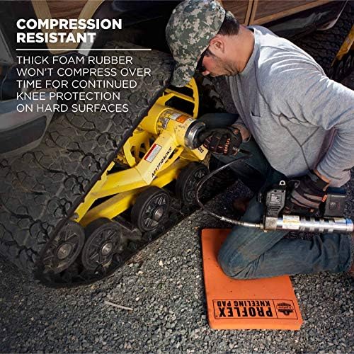 Ergodyne ProFlex 380 Kneeling Pad, Foam Knee Cushion, Water Resistant Kneeling Mat, 14" x 21" x 1, Black - Image 2