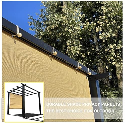 Alion Home Sun Shade Panel Privacy Screen with Grommets on 4 Sides for Outdoor, Patio, Awning, Window Cover, Pergola (8' x 7', Sand) - Image 2