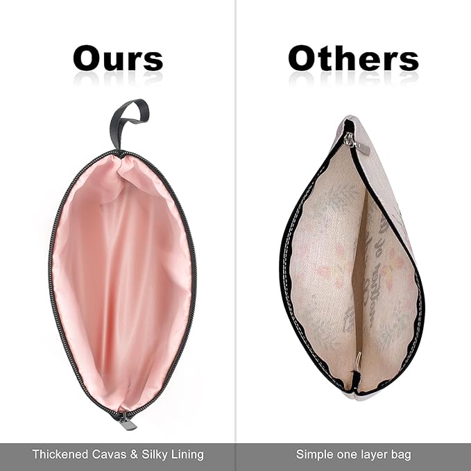 Vavabox A-Z Personalized Makeup Bag, Birthday Gifts for Women Mom, Gifts for Best Friend, Bride Bridesmaid Cosmetic bag (M, Black)