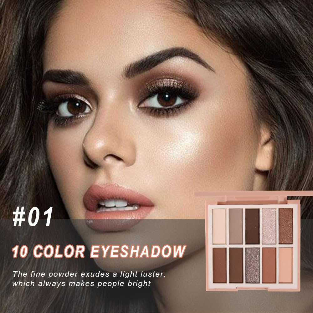 Neutral Nude Eye Shadow Palette,Matte Brown Bronze Naked Cream Eyeshadow Palette,Make Up Pallets for Women Natural Eyeshadows for Eyes Long Lasting Naturing-Looking