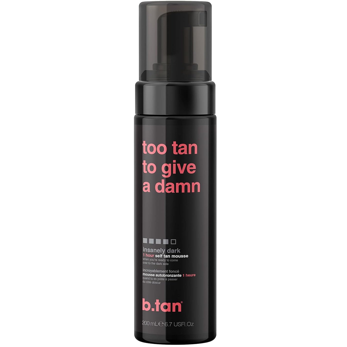 b.tan Ultra Dark Self Tanner Mousse | Too Tan - Best, 1 Hour Express Sunless Tanning Foam, Gold Bronzing Glow, No Fake Tan Smell, Face & Body, Vegan, Cruelty & Paraben Free, 6.7 Fl Oz