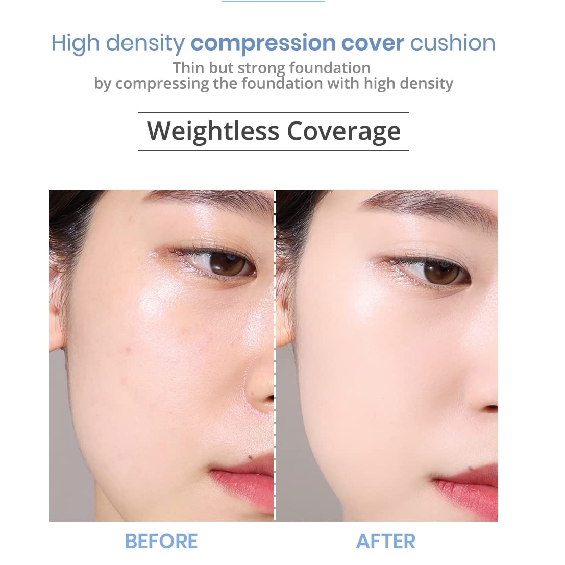 S2ND Zero Fit Matte Cushion Natural Coverage Foundation Air Cushion, Long-Lasting Hydrating Compact (#Pure Light (#17~19))