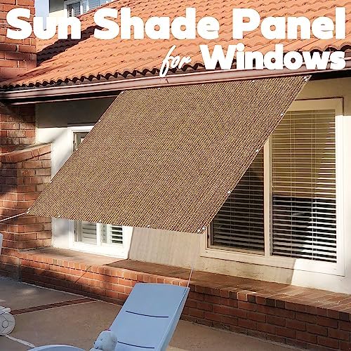 Alion Home Sun Shade Panel Privacy Screen with Grommets on 4 Sides for Outdoor, Patio, Awning, Window Cover, Pergola (10' x 5', Walnut) - Image 4