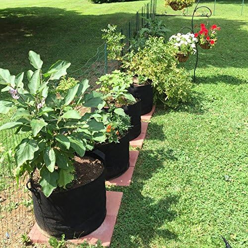 MIFXIN Potato Grow Bags 7 Gallon Vegetable Planter Bag with Handles Non-Woven Fabric Growing Container for Planting Potato Carrot Tomato Onion (5 Pack) - Image 3