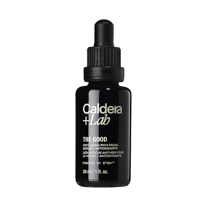 Caldera + Lab The Good | Men's Organic Moisturizing Face Serum for Dry, Sensitive, & Normal Skin – Vegan, Natural & Antioxidant Packed Skincare Facial Oil