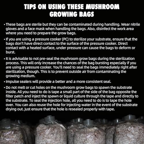 TonGass Autoclavable Mushroom Grow Bags Bulk with Microporous Filter Patchs - Image 6