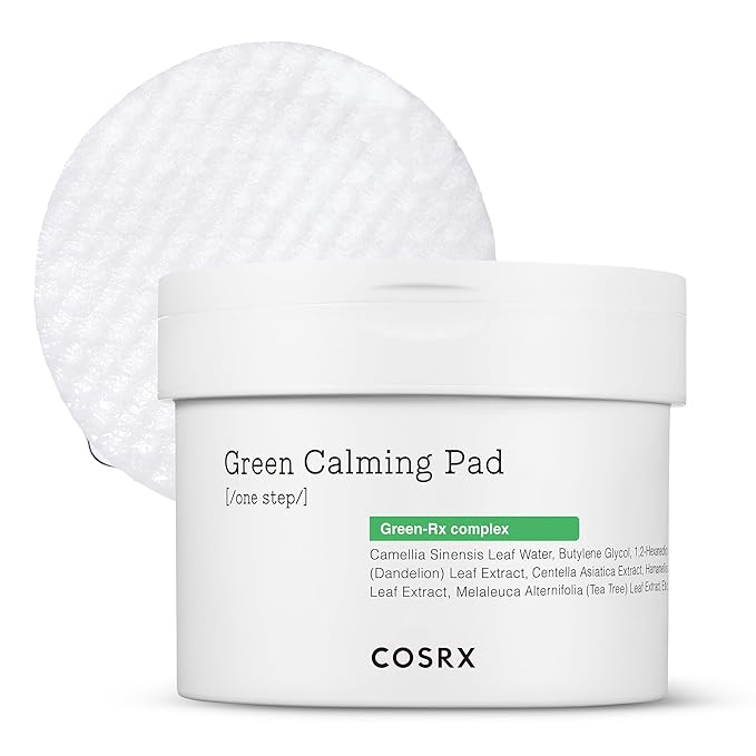 COSRX Green Calming Pads, 70 Sheets, Exfoliating Pads for Sensitive & Irritated Skin, Soothingm Hydrating, Refreshing, Korean Skin Care