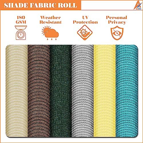 8' x 99' Sun Shade Roll Sun Shade Sunlight Blockage Cover for Outdoor Backyard Patio Pergola Greenhouse Plants (Light Gray) - Image 2