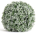 Artificial Baby's Breath Topiary Balls for Outdoor Decor - 11", 1-Pack by 3rdStreetInn