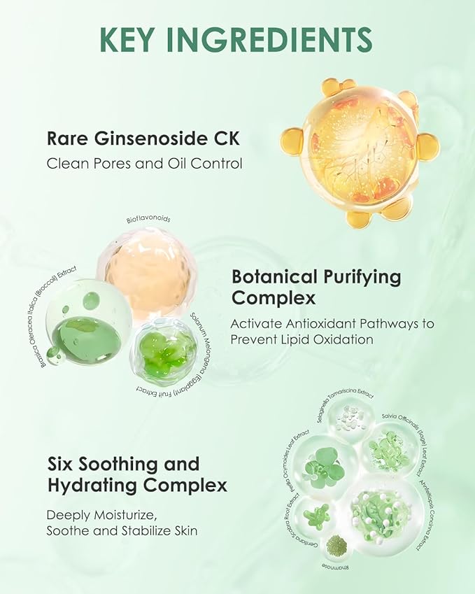 Rare Ginsenoside Oil Control And Purifying Clay Mask,Deeply Clean Pores,Soothe & Repair,Blackhead Removal,Exfoliation,For Oily,Combination & Acne-Prone Skin,10 Single-Use Boxes