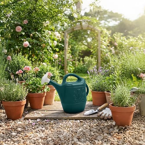 Union Products Watering Can, 2 Gallon Plastic Gardening Water Jug with 2 Handles for Garden, Indoor Plants, and Outdoor Flower Pots, Green - Image 7